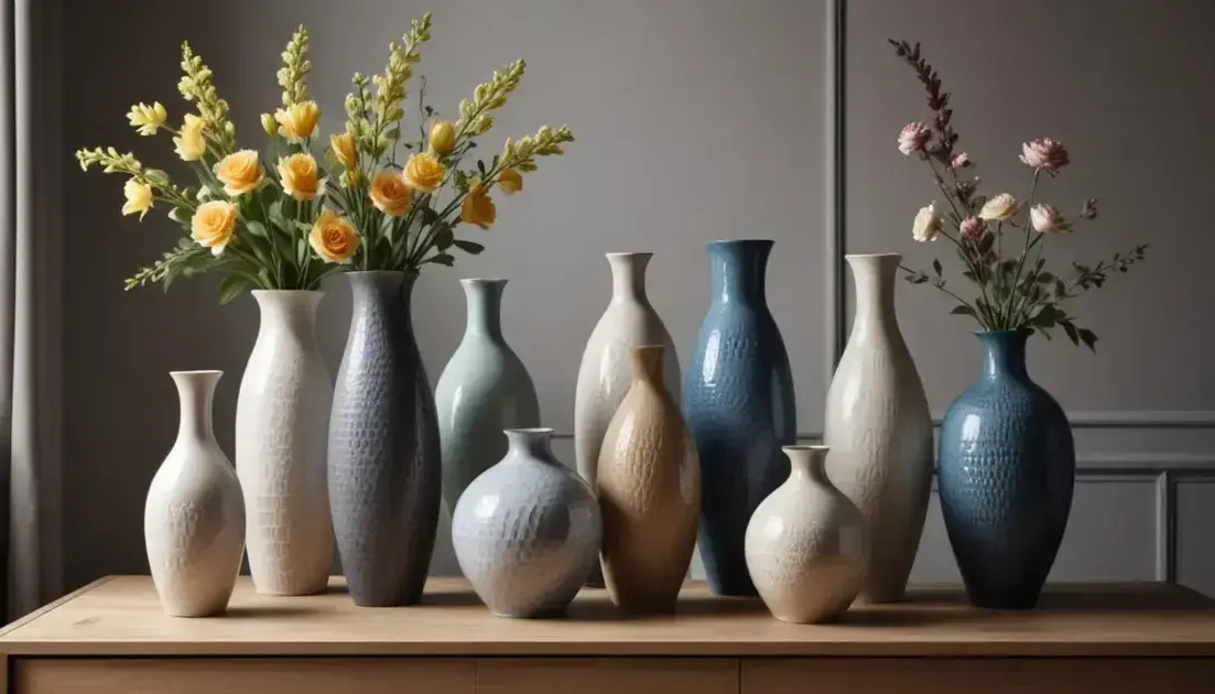 Escolhendo vasos decorativos: formas e cores