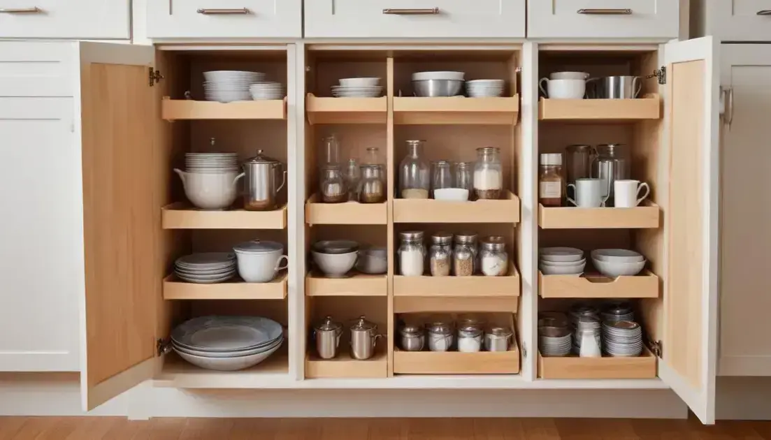 Como organizar armário pequeno de cozinha e otimizar seu espaço