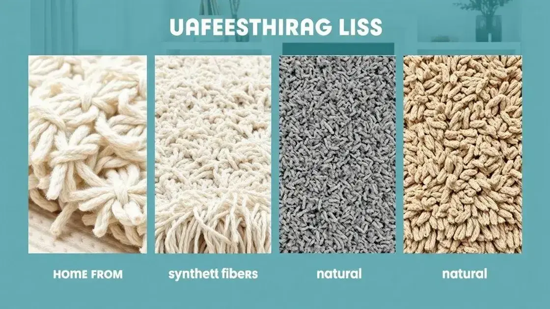 Materiais ideais para tapetes duráveis
