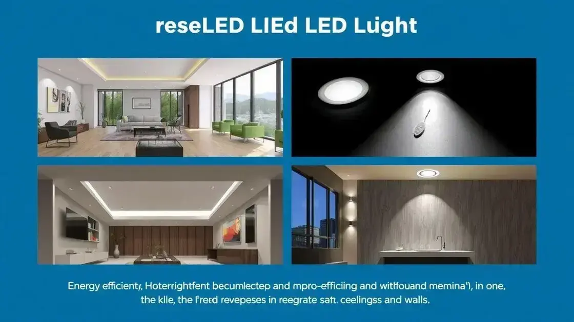 Principais benefícios da iluminação em LED embutida