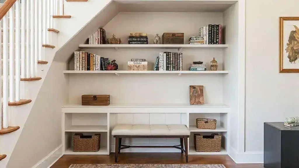 Ideias criativas para organizar embaixo da escada Ideias criativas para organizar embaixo da escada
