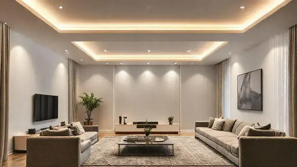 Iluminação indireta no teto: a beleza que transforma seu ambiente